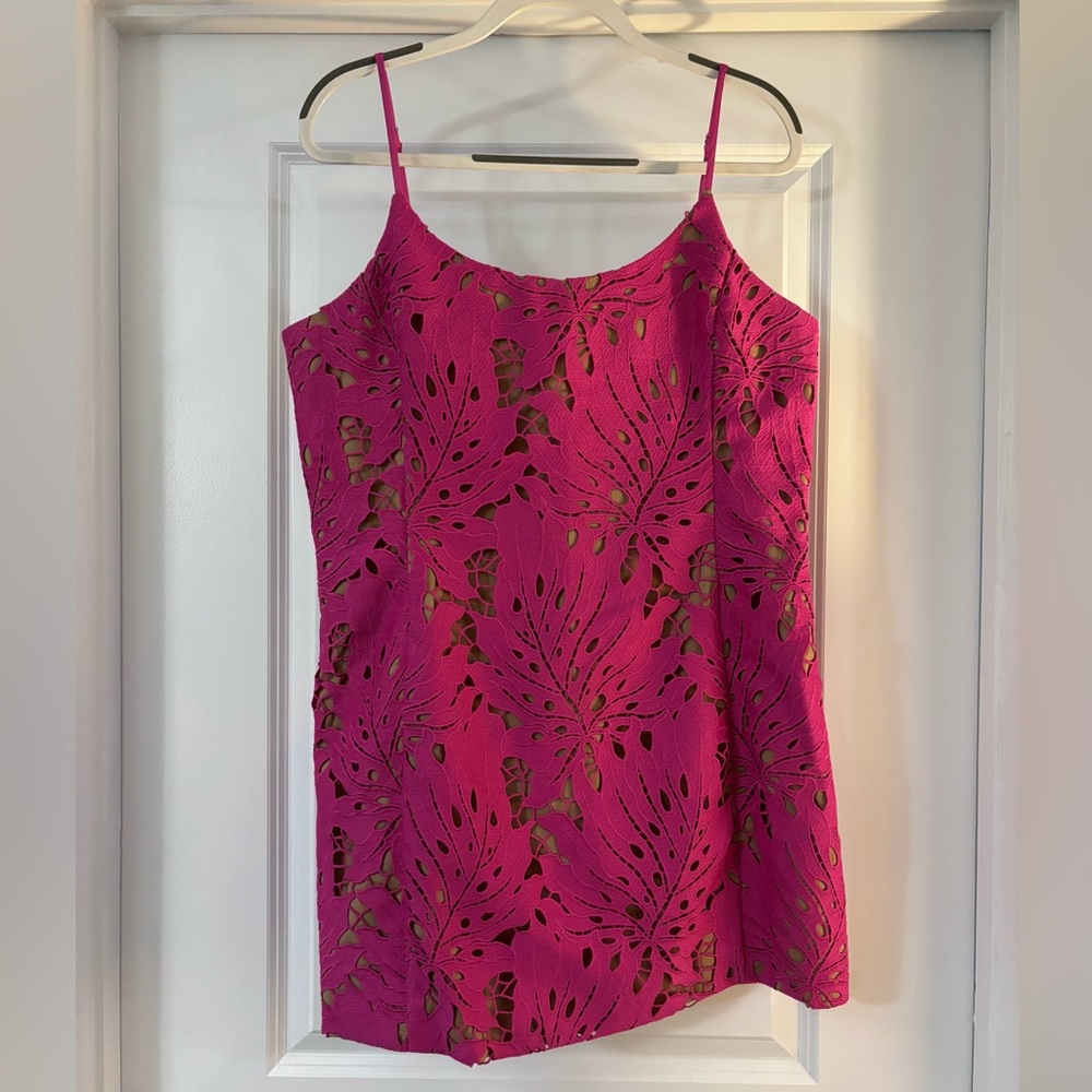 MICHAEL Michael Kors Palm Lace Mini
Dress in Cerise Pink